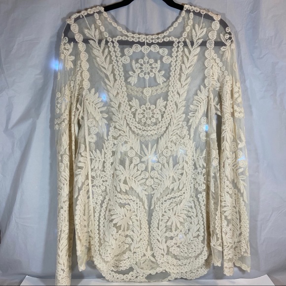 Sheer lace boho top - Picture 5 of 8